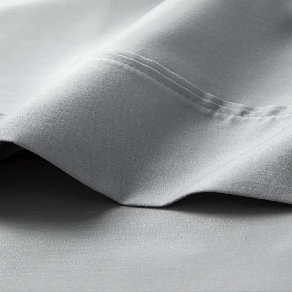 New Threshold Full 500 Thread Count Tri-Ease Solid Sheet Set Light Gray